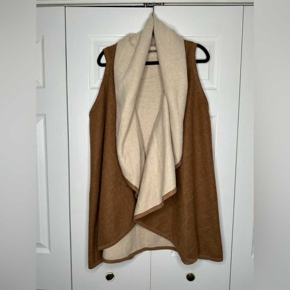 Elegant Two-Tone Over-Sized Sweater Vest
